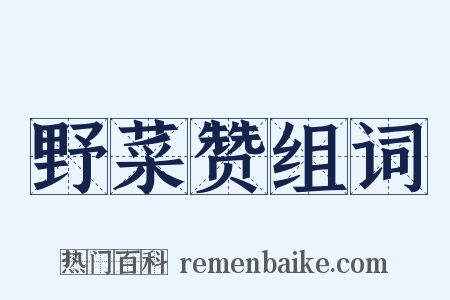 野菜赞组词是什么意思的图片